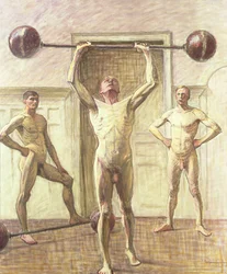Gewichte mit zwei Armen drücken, Nummer 3, 1914